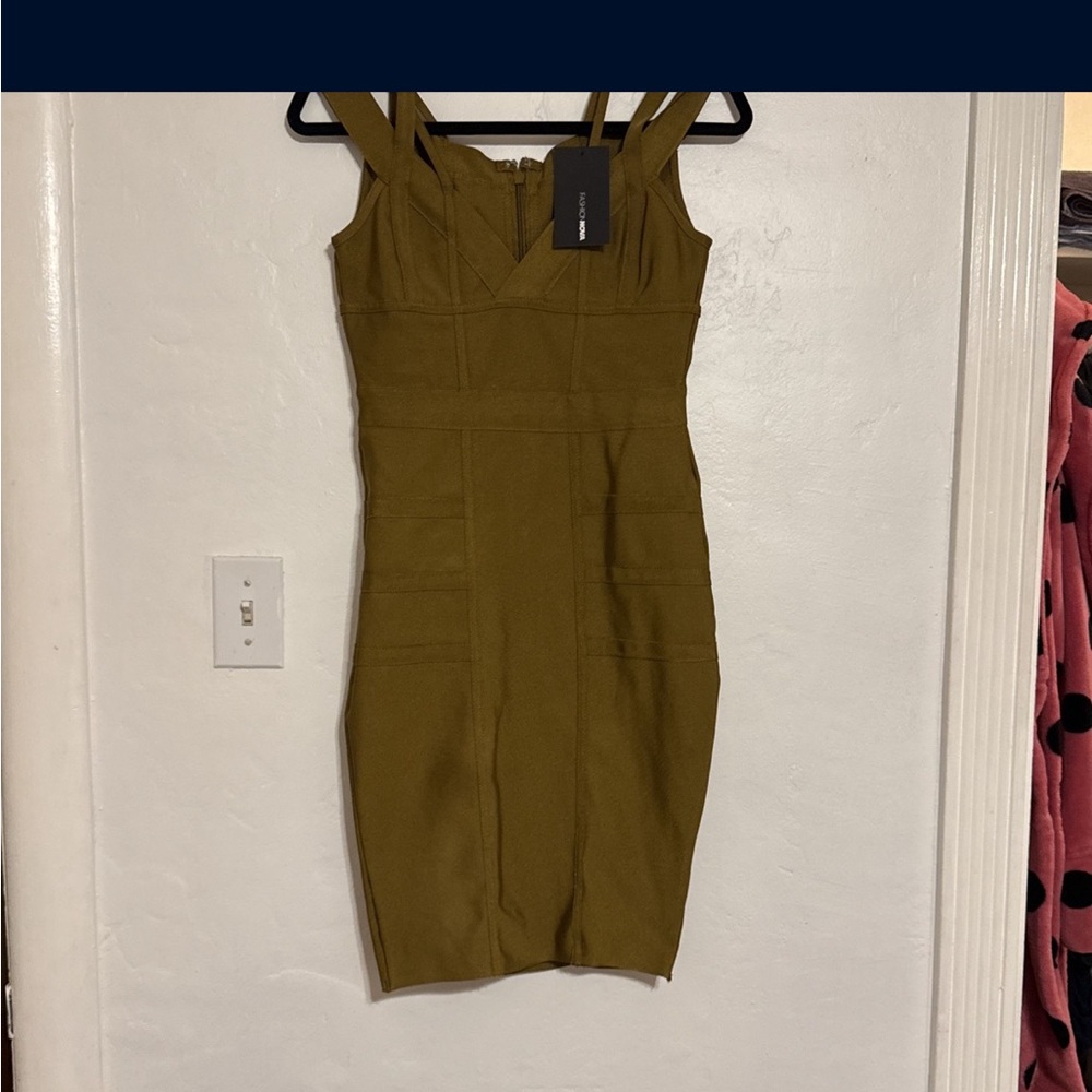 Fashion nova Olive Green Mini bandage  Dress
